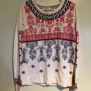Lucky brand embroidered sweatshirt